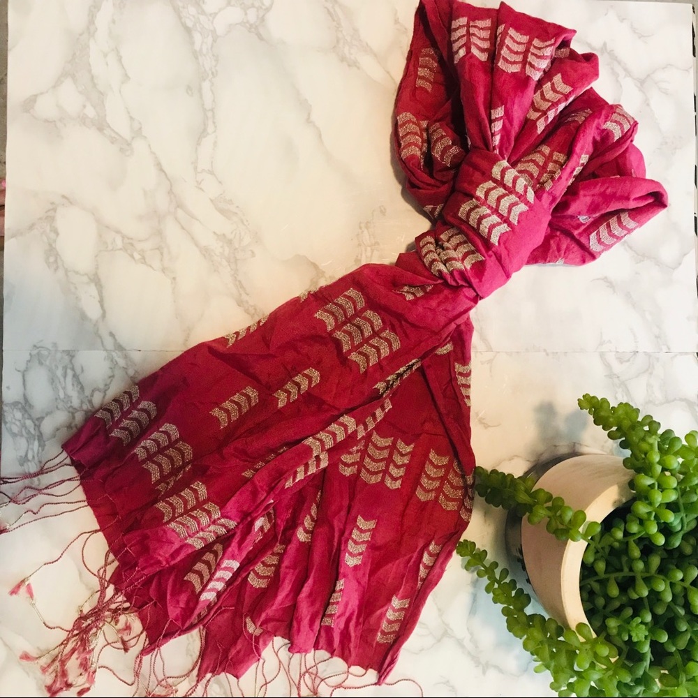 Juicy couture embroidered silk scarf 🧣